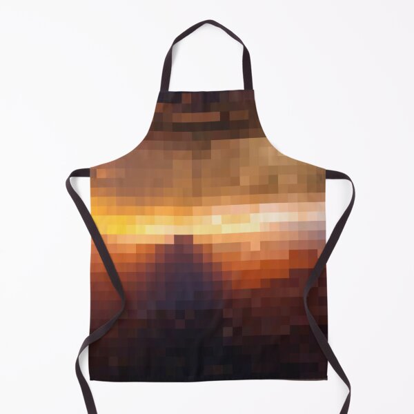 Item preview, Pixelated Mountainous Sunrise Scene designed and sold by Potato Quality Prints.