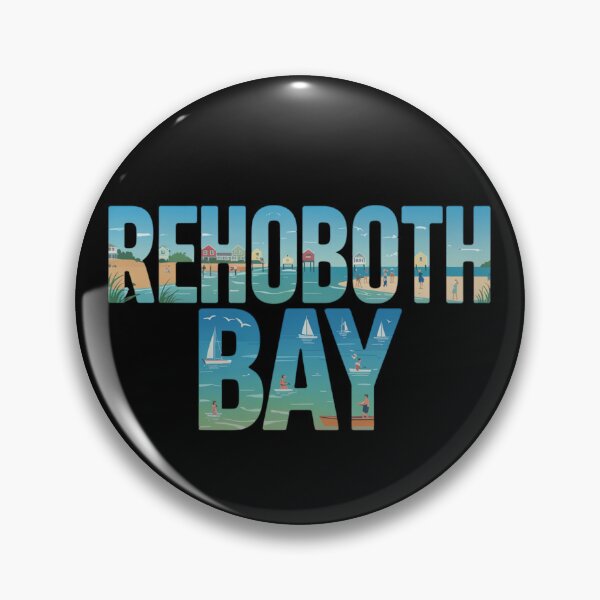 Item preview, Rehoboth Bay - Colorful Coastal Letters - Beach Town Decal - Delaware Travel Art designed and sold by CircinusStore.