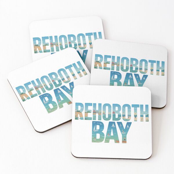 Item preview, Rehoboth Bay - Colorful Coastal Letters - Beach Town Decal - Delaware Travel Art designed and sold by CircinusStore.
