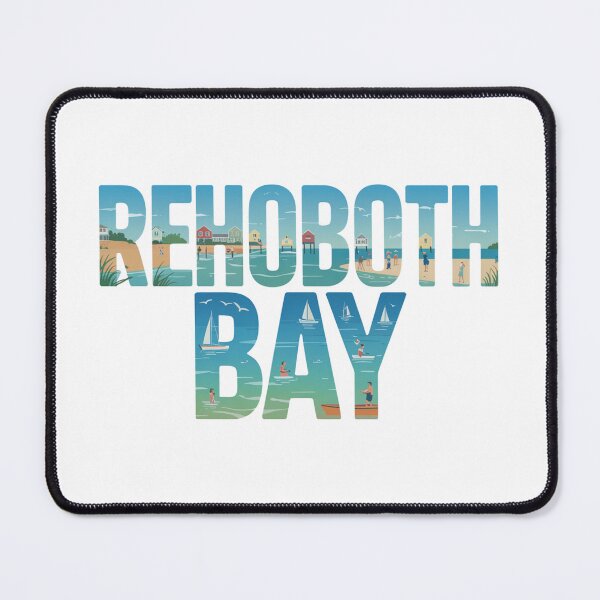 Item preview, Rehoboth Bay - Colorful Coastal Letters - Beach Town Decal - Delaware Travel Art designed and sold by CircinusStore.