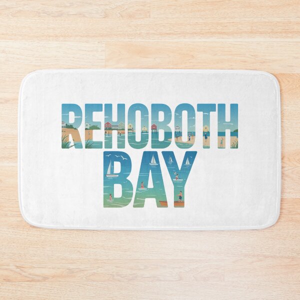 Item preview, Rehoboth Bay - Colorful Coastal Letters - Beach Town Decal - Delaware Travel Art designed and sold by CircinusStore.