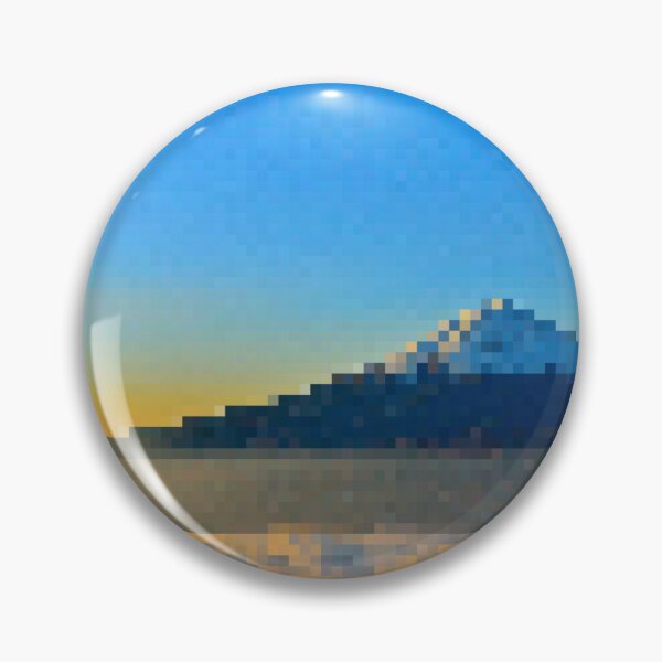 Item preview, Pixelated Morning Mountain Scene designed and sold by Potato Quality Prints.