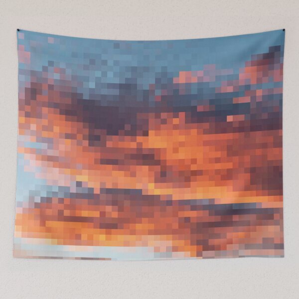 Item preview, Pixelated Colorful Sunset Sky designed and sold by Potato Quality Prints.
