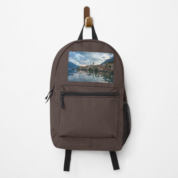 Item preview, Pixelated Waterfront Town Scene designed and sold by Potato Quality Prints.
