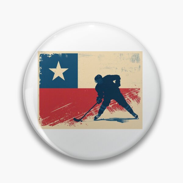Item preview, Chile Ice Hockey Flag designed and sold by Chile-IceHockey.