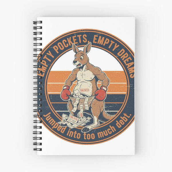 Item preview, Funny Kangaroo Debt Crisis – Empty Pockets Empty Dreams 90s Vintage Art designed and sold by FakeJoo.