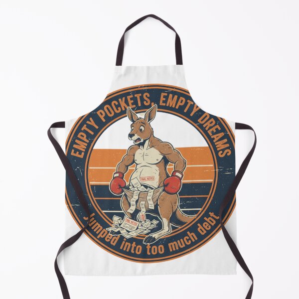 Item preview, Funny Kangaroo Debt Crisis – Empty Pockets Empty Dreams 90s Vintage Art designed and sold by FakeJoo.