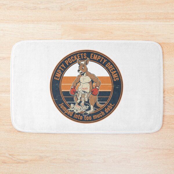 Item preview, Funny Kangaroo Debt Crisis – Empty Pockets Empty Dreams 90s Vintage Art designed and sold by FakeJoo.