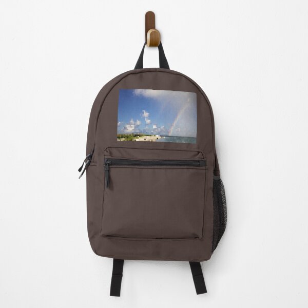 Item preview, Pixelated Beach Rainbow Scene designed and sold by Potato Quality Prints.