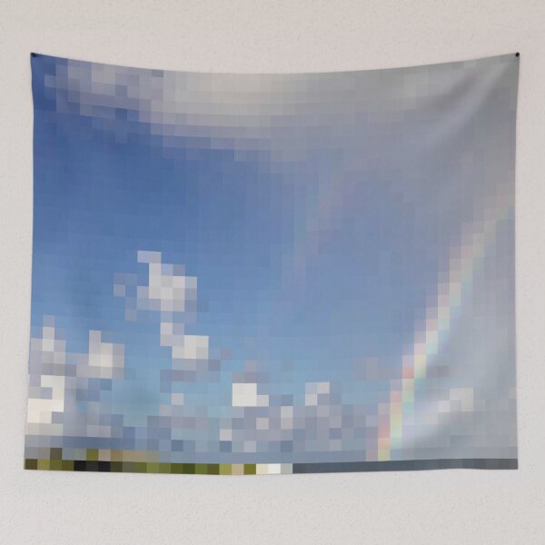 Item preview, Pixelated Beach Rainbow Scene designed and sold by Potato Quality Prints.