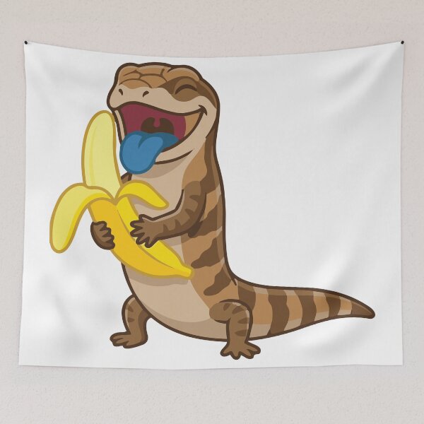 Item preview, Will Work For Bananas Blue Tongue Skink designed and sold by Petzzz.