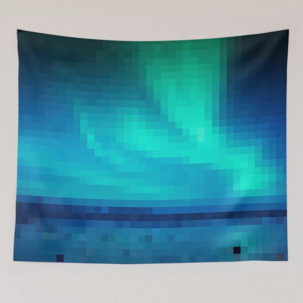 Item preview, Pixelated Northern Lights Scene designed and sold by Potato Quality Prints.