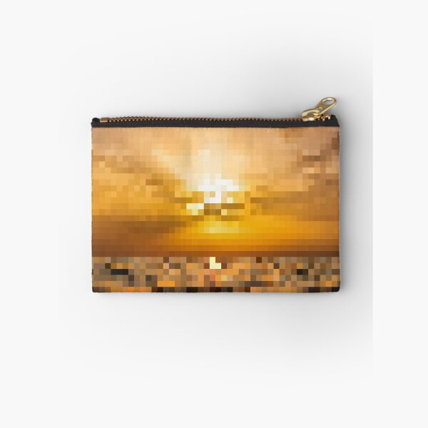 Item preview, Pixelated Ocean Sunrise Scene designed and sold by Potato Quality Prints.