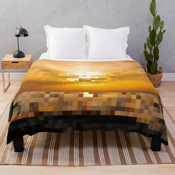 Item preview, Pixelated Ocean Sunrise Scene designed and sold by Potato Quality Prints.