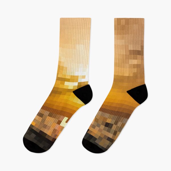 Item preview, Pixelated Ocean Sunrise Scene designed and sold by Potato Quality Prints.