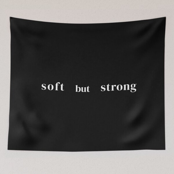 Item preview, Soft But Strong Minimal Quote Typography | Emotional Aesthetic Text Design designed and sold by glowtrendz.