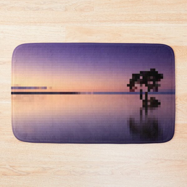 Item preview, Pixelated Calm Ocean Tree Scene designed and sold by Potato Quality Prints.