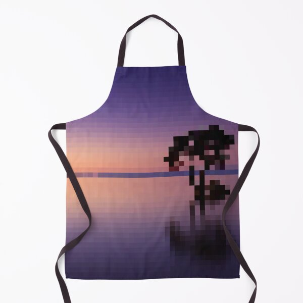 Item preview, Pixelated Calm Ocean Tree Scene designed and sold by Potato Quality Prints.