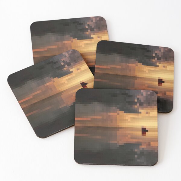 Item preview, Pixelated Stormy Ocean Scene designed and sold by Potato Quality Prints.