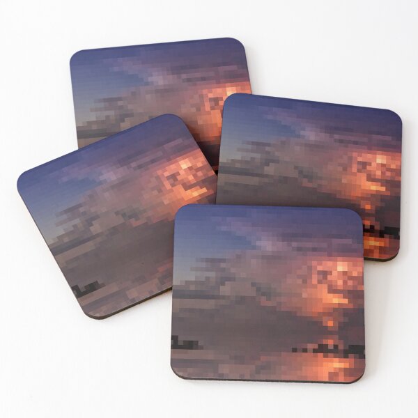 Item preview, Pixelated Thunder Storm Red Clouds designed and sold by Potato Quality Prints.