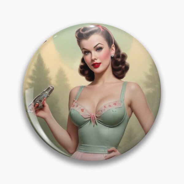 Item preview, Vintage Garden Goddess Pin-Up Illustration | 1940s Americana Floral Art designed and sold by MissSaylor.