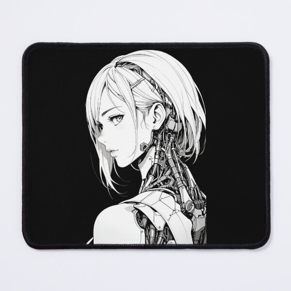 Item preview, Cyberpunk Android Girl – Futuristic Anime Cyborg Portrait designed and sold by Dyan4.