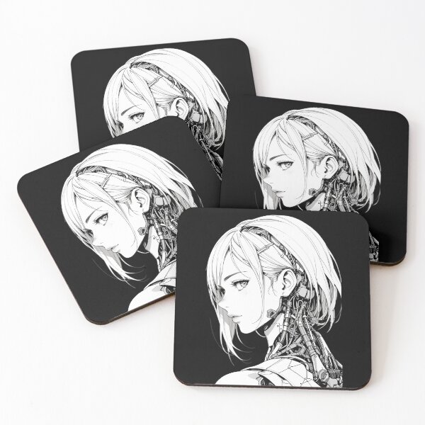 Item preview, Cyberpunk Android Girl – Futuristic Anime Cyborg Portrait designed and sold by Dyan4.