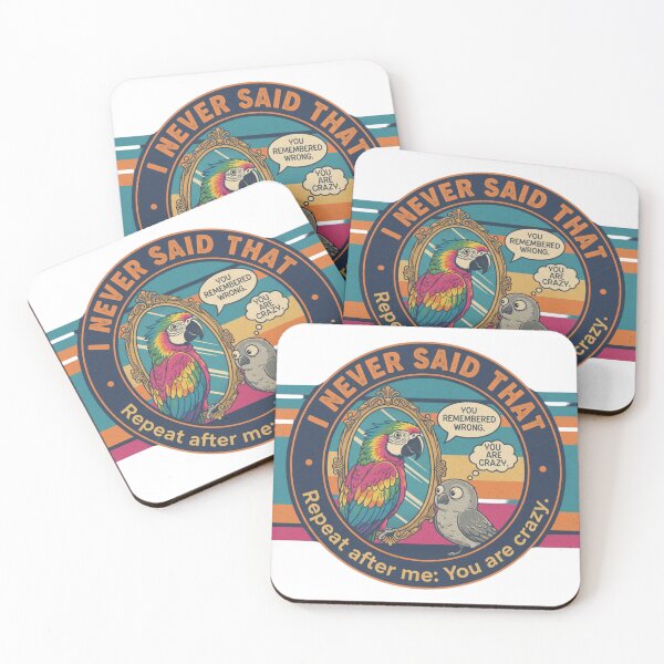 Item preview, Funny Gaslighting Parrot – I Never Said That Sarcastic 90s Vintage Graphic designed and sold by FakeJoo.