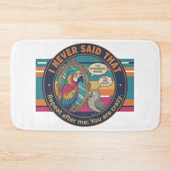 Item preview, Funny Gaslighting Parrot – I Never Said That Sarcastic 90s Vintage Graphic designed and sold by FakeJoo.