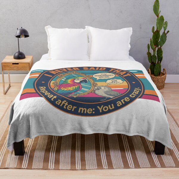 Item preview, Funny Gaslighting Parrot – I Never Said That Sarcastic 90s Vintage Graphic designed and sold by FakeJoo.