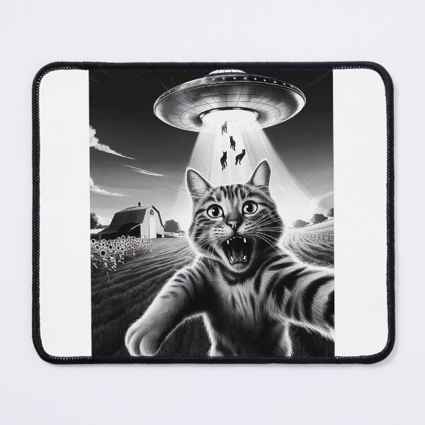 Item preview, Cat UFO Alien Encounter  designed and sold by nryum.