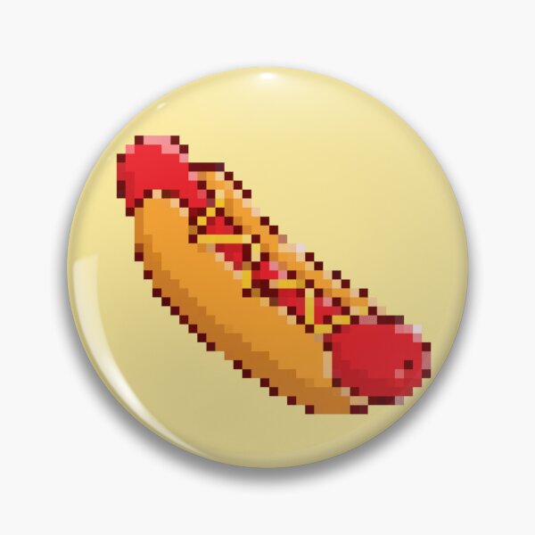 Item preview, Pixelated Hot Dog designed and sold by Potato Quality Prints.
