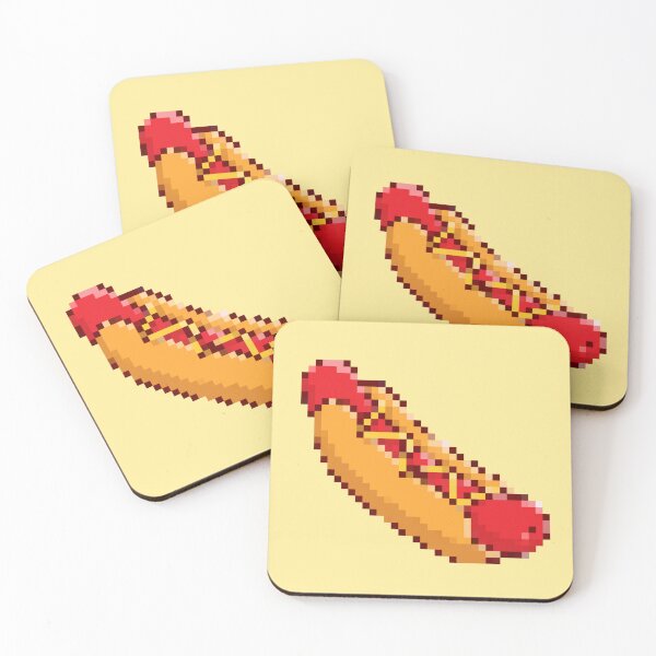 Item preview, Pixelated Hot Dog designed and sold by Potato Quality Prints.