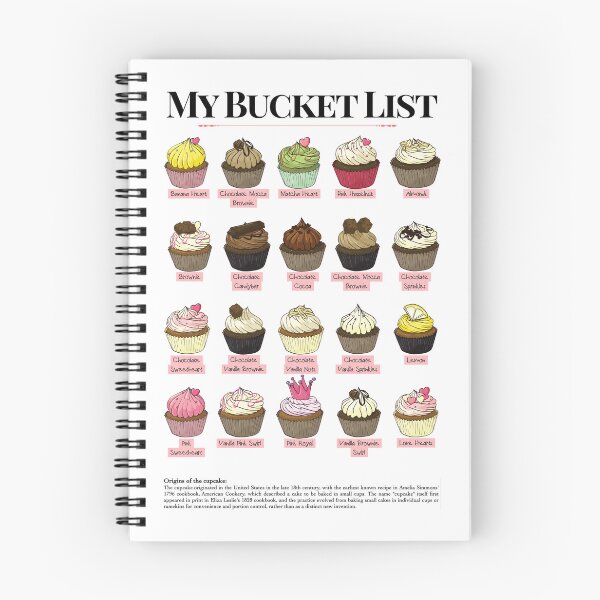 Item preview, Cupcake Chart, Funny Bucket List, Colorful Cupcakes designed and sold by Neonyx2020.
