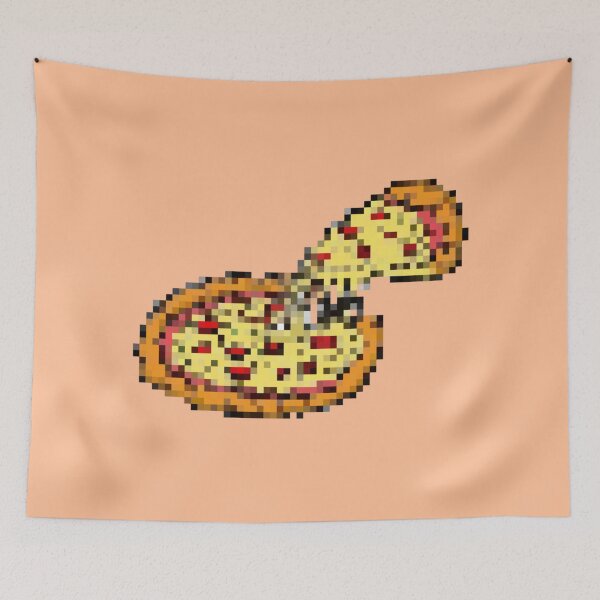 Artikelvorschau, Pixelierte Pizza entworfen und verkauft von Potato Quality Prints.
