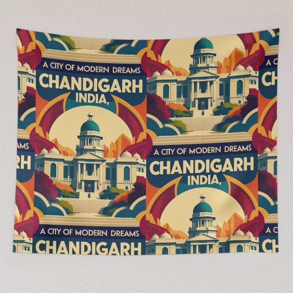 Item preview, Chandigarh India Vintage Travel Tourism 2 designed and sold by TravelersGems.