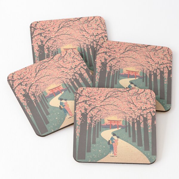 Item preview, Japanese Ukiyoe Cherry Blossom Pathway Sakura Tunnel Art designed and sold by Vandy Fullam.