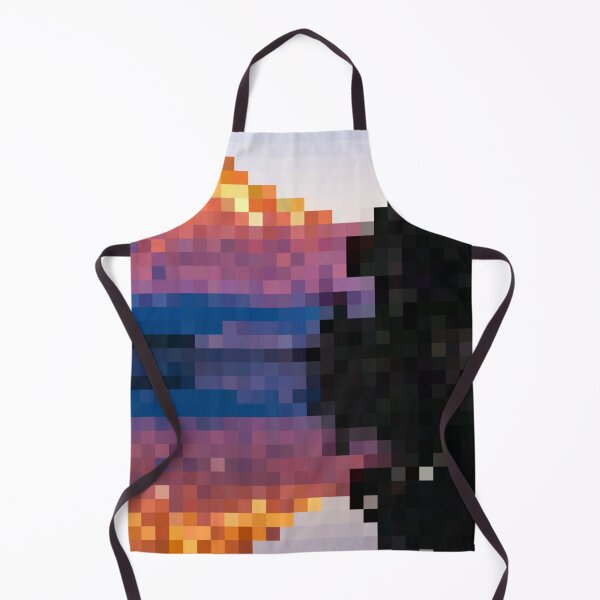 Item preview, Pixelated Vibrant Mountain on a Lake designed and sold by Potato Quality Prints.