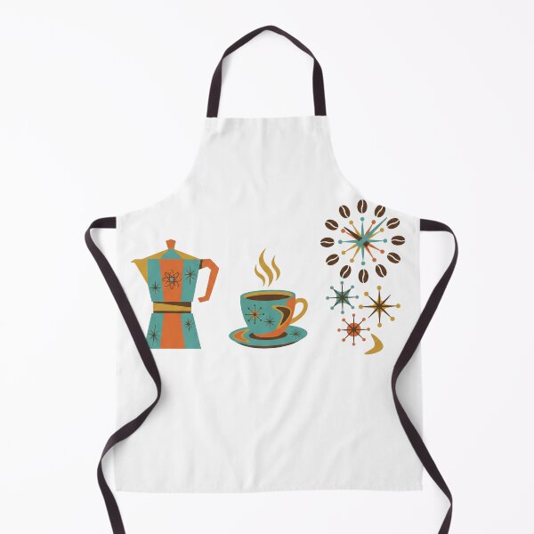 Item preview, Retro Mid-Century Modern Atomic Coffee and Starburst Illustration Set designed and sold by NonditStudio.