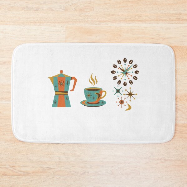 Item preview, Retro Mid-Century Modern Atomic Coffee and Starburst Illustration Set designed and sold by NonditStudio.