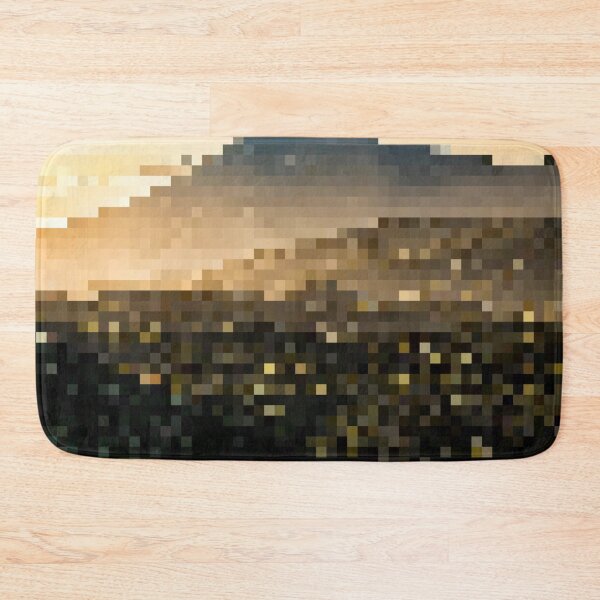 Item preview, Pixelated Foggy Mountain Scene designed and sold by Potato Quality Prints.