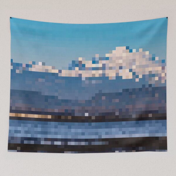 Item preview, Pixelated Distant Mountain Range designed and sold by Potato Quality Prints.