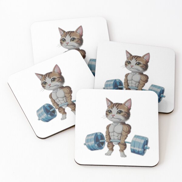 Item preview, Cat workout powerlifting kitty  designed and sold by Steele-Art.