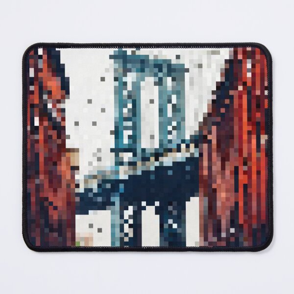Item preview, Pixelated View of Manhattan Bridge designed and sold by Potato Quality Prints.