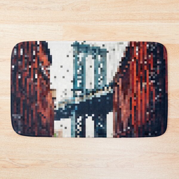 Item preview, Pixelated View of Manhattan Bridge designed and sold by Potato Quality Prints.
