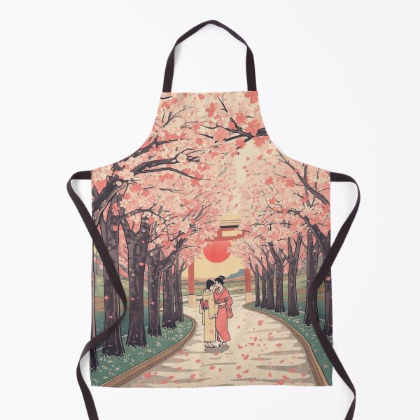 Item preview, Romantic Japanese Ukiyoe Cherry Blossom Pathway Scene designed and sold by Vandy Fullam.