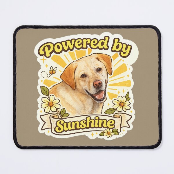 Item preview, Powered by Sunshine - Yellow Labrador designed and sold by TopicsNTropics.