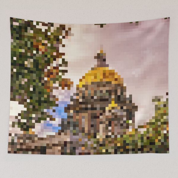 Item preview, Pixelated View of Gold Dome designed and sold by Potato Quality Prints.