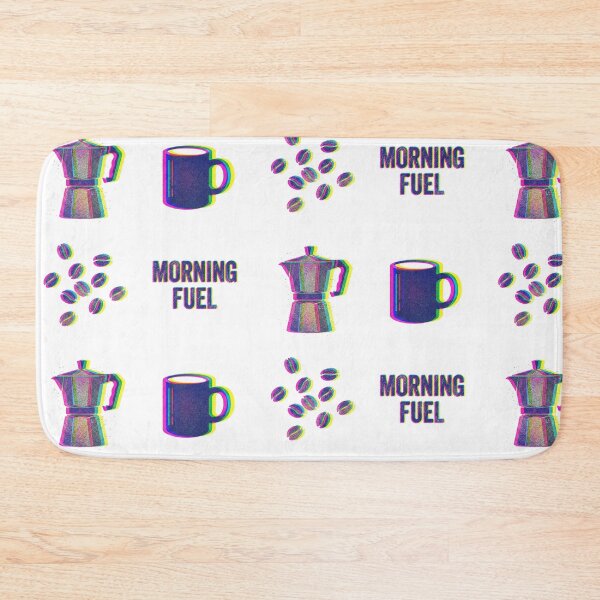 Item preview, Vibrant Retro-Glitch Coffee and Morning Fuel Illustration Set designed and sold by NonditStudio.