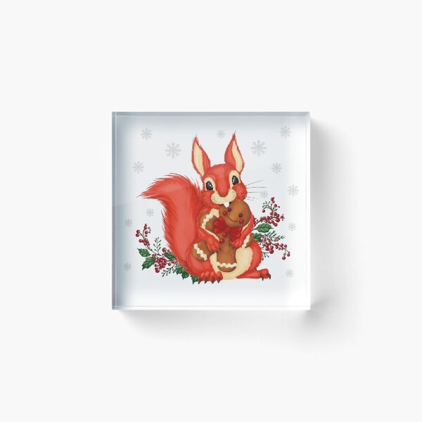 Item preview, Cute Squirrel with gingerbread man designed and sold by PolaMaku.